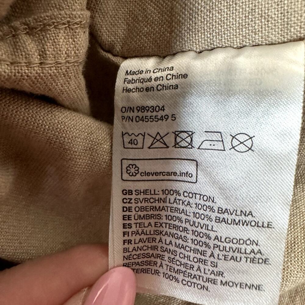 H&M L.O.G.G Tan Cotton Button Up Shirt Men's Size M - Picture 5 of 6